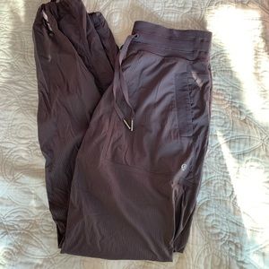 DARK GREY/ PURPLE LULULEMON DANCE STUDIO PANTS